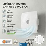 VentEurope Fresh Bd 100 Kapaklı Banyo Wc Aspiratör Fanı 10 cm Sessiz Havalandırma Fanı 100 mm