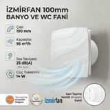 Venteurope Stream 100 Bd 10’luk Klapeli Sessiz Dekoratif Banyo Aspiratörü 100 mm 2 Parça