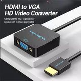Vention Hdmi To Vga Dönüştürücü Çevirici Adaptör + Ses Çıkışlı Siyah 9018000002043