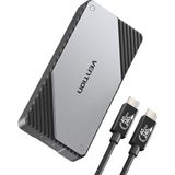Vention USB 4,0 Thunderbolt 4 / 3 Uyumlu M.2 Nvme SSD Kutusu Alüminyum Alaşım 40 Gbps Type-C Aktif Fan Soğutmalı - Gri (Kpz)