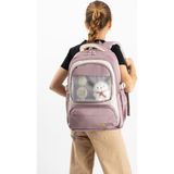 Ventis Qualty – Okul Çantası Su Geçirmez Klinkır Kumaş Unisex Sırt Çantası Model (1g) - Pembe