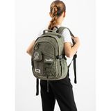 Ventis Qualty – Okul Çantası Su Geçirmez Klinkır Kumaş Unisex Sırt Çantası Model (9b) - Haki Yeşil