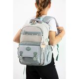 Ventis Unisex Okul Çantası Ortaokul Lise Sırt Çantası 43*30 Cm Su Geçirmez Kumaş Çok Cepli Vnt1-F