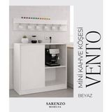 Vento Mini Kahve Köşesi Çok Amaçlı Mutfak Dolabı (Beyaz)