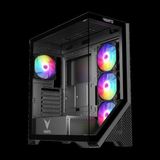 Vento VG4202FL Mid Tower 750W 80+ Siyah Temperli Cam RGB ATX Gaming Kasa