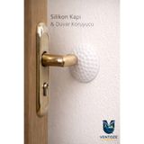 Ventoze 4’lü Silikon Kapı Kolu Duvar Koruyucu | Tampon Beyaz Darbe Emici Kendinden Yapışkanlı Stoper