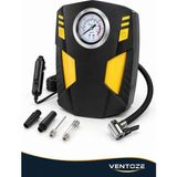 Ventoze Profesyonel Oto Hava Kompresörü - 12V Lastik Şişirme Pompası Analog Göstergeli LED Fenerli