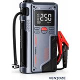 Ventoze Şarjlı Akü Takviye Cihazı ve Hava Kompresörü - 4'ü 1 Arada 1000 Akım, 150 Psı, LED Lamba, Powerbank - 1000A Peak
