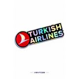 Ventoze THY Tasarım Hologram Araba Oto Cam Kaporta Sticker Etiketi Racing Tuning