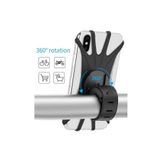 Ventoze Universal Lastik Destekli Bisiklet Telefon Tutucu Standlı Gidon Telefon Tutacağı Scooter Motosiklet