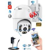 Ventus iCSee 360 Dönebilen Kablosuz Wifi Ip Kamera Speed Dome 1080p FullHD Gece Görüşlü Hareketli Dış Mekan Sesli New Edition - Beyaz - Siyah
