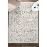 Venucci Home & Living Century Floral %100 Polyester Oturma Odası Salon Mutfak Halısı Eskitme Çiçekli Vintage Halı - Krem - 300 x 400 cm