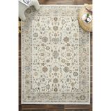 Venucci Home & Living Frezia Floral Bambu Polyester Oturma Odası Salon Mutfak Halısı Eskitme Çiçekli Vintage Halı - Koyu Yeşil - 80 x 150 cm
