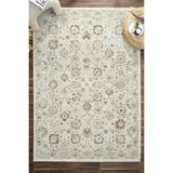 Venucci Home & Living Frezia Floral Bambu Polyester Oturma Odası Salon Mutfak Halısı Eskitme Çiçekli Vintage Halı - Renkli - 240 x 340 cm