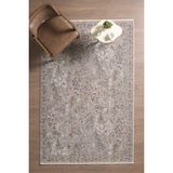 Venucci Home & Living Frezia Floral Vintage Halı 80 x 300 cm Modern Tema Bambu Polyester Dokuma Özellikli - Açık Gri