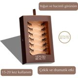 Venura Beauty Venüs 7’li Takma Kirpik Seti - Yoğun, Hacimli ve Çekik Etki | Özel Gün ve Gece Makyajı Için | Çoklu Kullanım - Siyah