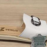 VENÜS 2512205Y İNCE TABAN TOKA DETAYLI DERİ KADIN TERLİK