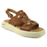 Venüs 2544007 Günlük Hakiki Deri Bayan Sandalet-Taba