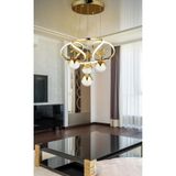 Venüs 4 Lü Ledli Gold 3 Renk Sarkıt Avize MODERN 3 RENK 3+1 HELEZYON