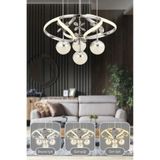 Venüs 4 Lü Ledli Krom 3 Renk Sarkıt Avize MODERN 3 RENK 3+1 HELEZYON