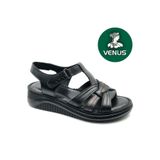 Venüs Andirigulle Hakiki Deri Comfort Ortopedik Kadın Sandalet SİYAH