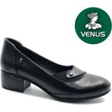 Venüs Aphelandra Hakiki Deri Comfort Ortopedik Kadın Topuklu Ayakkabı - Siyah