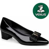 Venüs Apras Hakiki Deri Comfort Ortopedik Kadın Klasik Topuklu Ayakkabı - Siyah