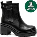 Venüs Bargasa Hakiki Deri Kaymaz Taban Ortopedik Kadın Bot - Siyah