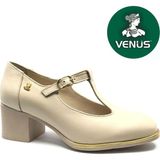 Venüs Belatrix Hakiki Deri Comfort Ortopedik Kadın Klasik Topuklu Ayakkabı - Bej