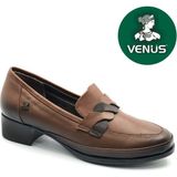 Venüs Cedrus Hakiki Deri Comfort Ortopedik Kadın Topuklu Ayakkabı - Taba