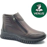 Venüs Ekko Hakiki Deri Düz Kaymaz Taban Ortopedik Kadın Bot - Kahverengi