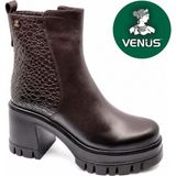 Venüs Eluza Hakiki Deri Kaymaz Düz Taban Ortopedik Kadın Bot - Kahverengi
