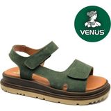 Venüs Garnet Hakiki Deri Comfort Ortopedik Kadın Sandalet - 1X2-Yeşil