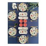 VENÜS HOME DECORATION Flora model 6 kişilik 14 parça kahvaltı takımı (pembe)