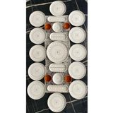 VENÜS HOME DECORATION Gold Elips 12 Kişilik 23 Parça Kahvaltı Takımı