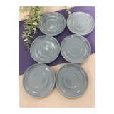 VENÜS HOME DECORATION Gri Çay Tabağı - Bardak Altlığı 6 lı