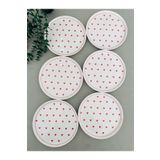 VENÜS HOME DECORATION Love 6 Adet Kırmızı Kalp 20 Cm Pasta/servis Tabağı