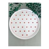 VENÜS HOME DECORATION Love Kırmızı Kalp 25 cm büyük servis tabağı