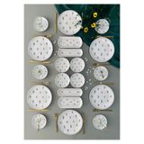 VENÜS HOME DECORATION Pastel bahçe model 6 kişilik 20 parça çay tabaklı kahvaltı takımı