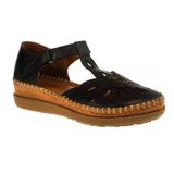 Venüs Kadın Comfort Deri Sandalet Siyah Taba 18793505Y