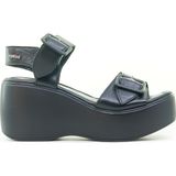 Venüs Kadın Dolgu Topuklu Comfort Günlük Sandalet (36-40) 24Y 2313101Y Z - Siyah
