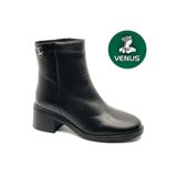 Venüs Kadın Hakiki Deri Fermuarlı Günlük Bot 2551402K - Siyah - 36