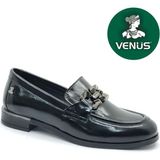 Venüs Lepus Hakiki Deri Comfort Casual Oxford Ortopedik Kadın Ayakkabı - Rugan Siyah
