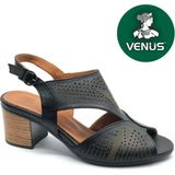 Venüs Limbati Hakiki Deri Comfort Ortopedik Kadın Sandalet - Siyah
