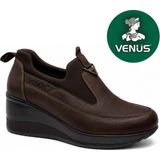 Venüs Maranta Hakiki Deri Dolgu Topuk Ortopedik Kadın Casual Ayakkabı - Kahverengi