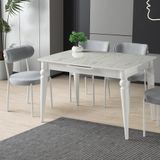 Venüs Masa Takımı 80x120 cm Marmo-Açık Gri
