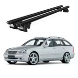 Venüs Mercedes-Benz C Series (S203) (2000-2007) Uyumlu Siyah Ara Atkı Port Bagaj Tavan Barı