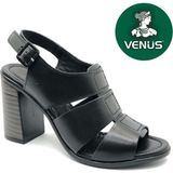 Venüs Merga Hakiki Deri Comfort Ortopedik Kadın Sandalet - Siyah