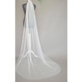 VENÜS MODA by Pınar Kırık Beyaz Duvak Oval 2,5 Metre Boy 1,5 M En Tokalı 1. Kalite Hayal Tül Duvak Uzun Duva