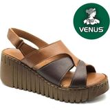 Venüs Morgen Hakiki Deri Comfort Ortopedik Kadın Sandalet - Taba